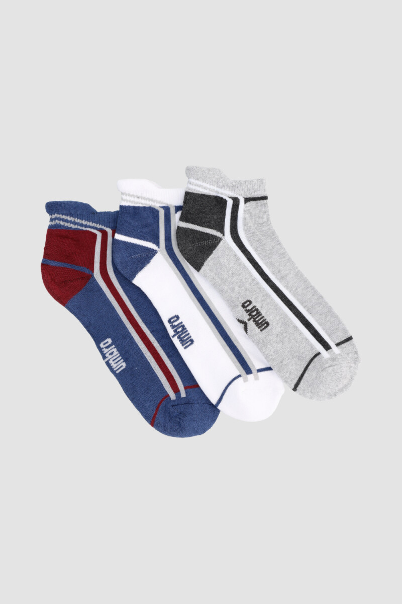 Media corta deportiva con terry umbro pack x3 Variante 39