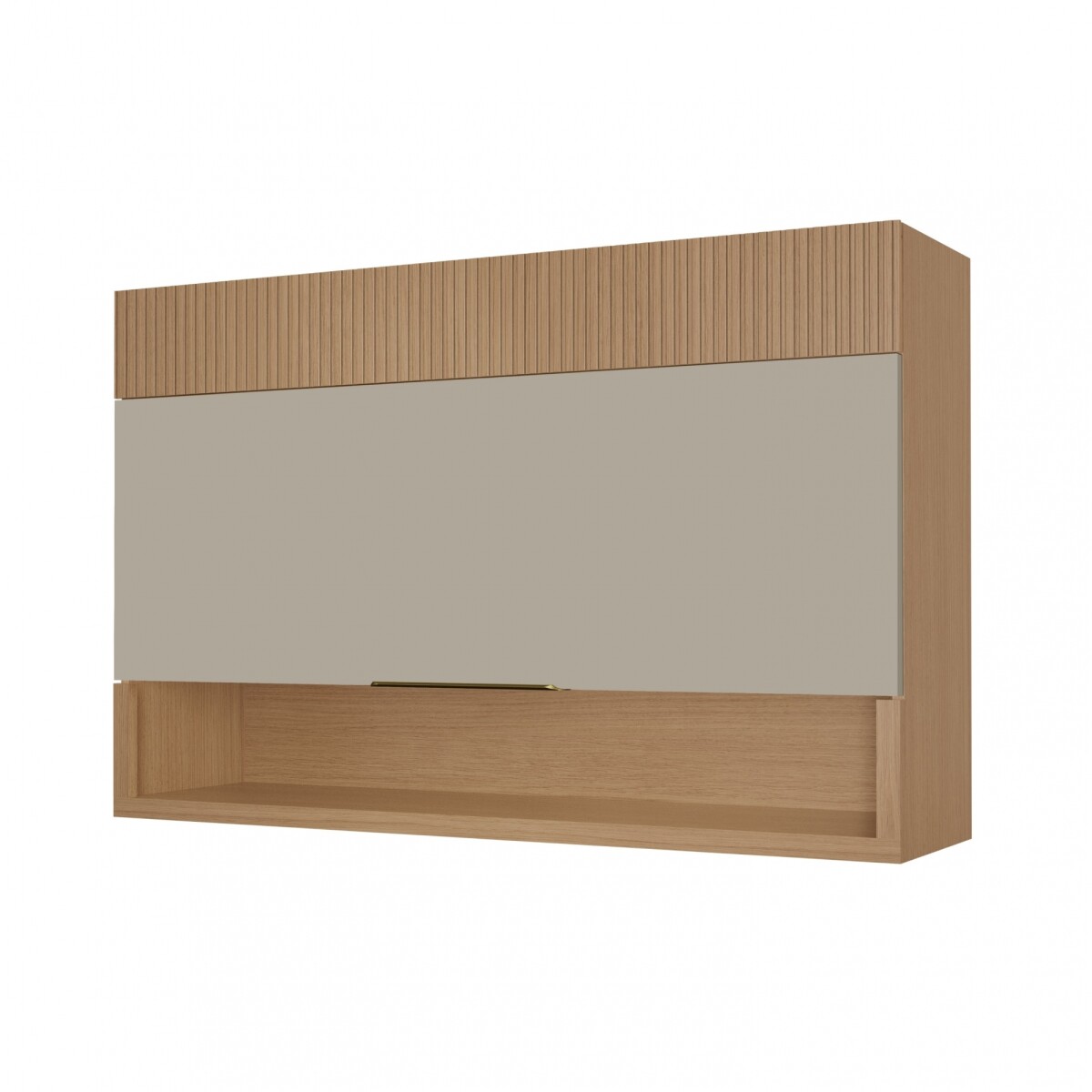 Aéreo 1 Puertas Realeza Premium 120cm Marron/Gris 