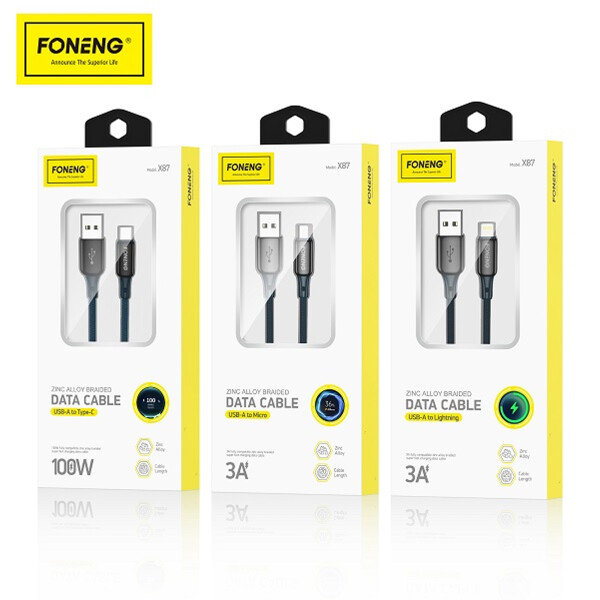 Cable Foneng X87 Tipo Micro Usb 1,2 Metro CABLE FONENG X87 TIPO MICRO USB