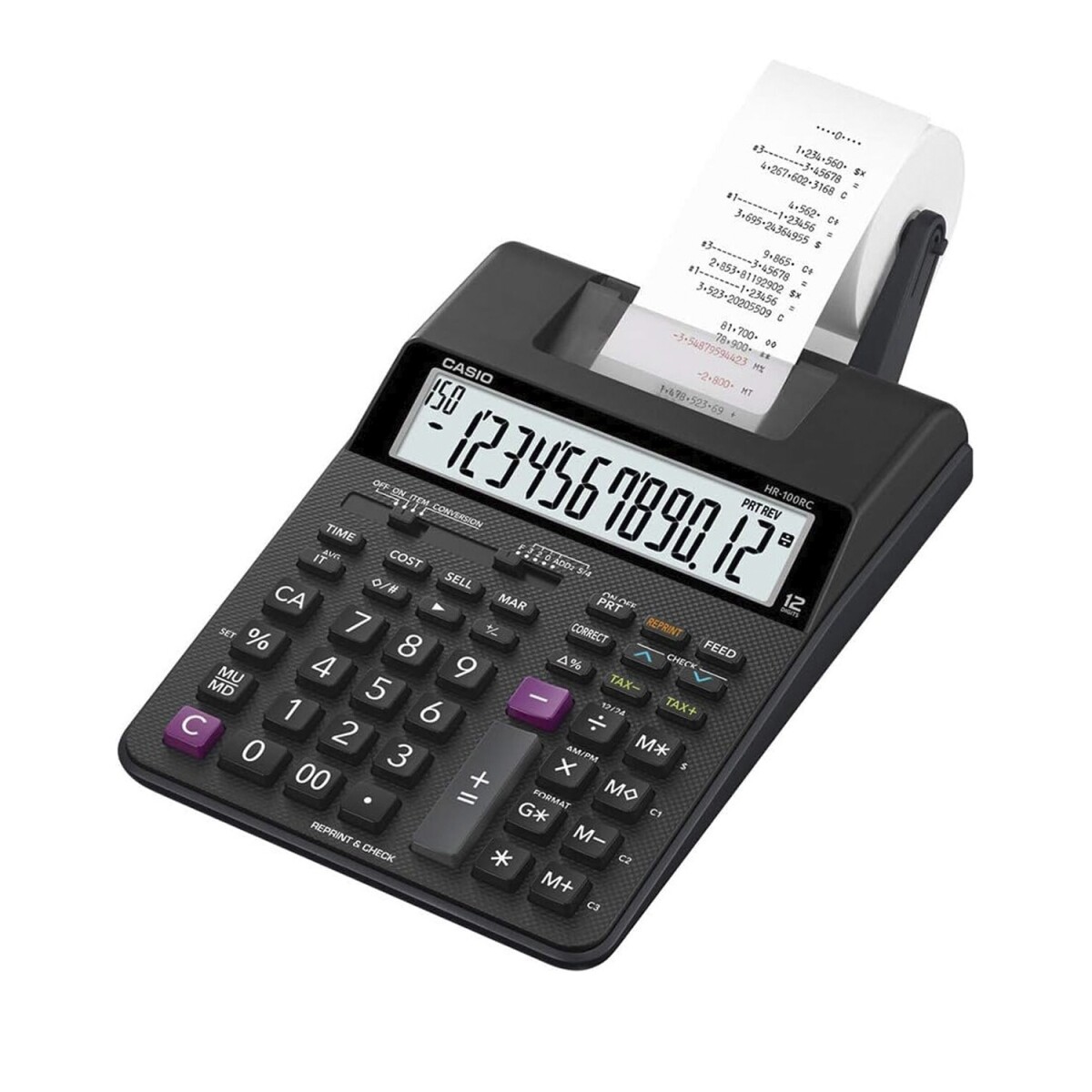 Hr 100rc Calculadora Casio De Rollo Calculadora-casio-hr-100-rc