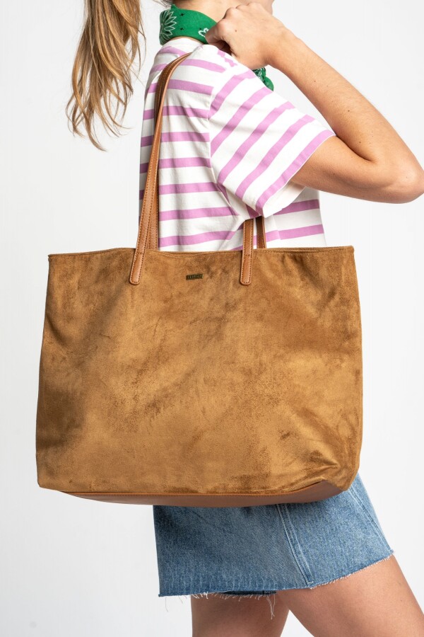 Travel Bag Gamuza Vegana Camel