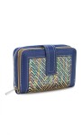 BILLETERA AGNES ZIGZAG MULTICOLOR AZUL