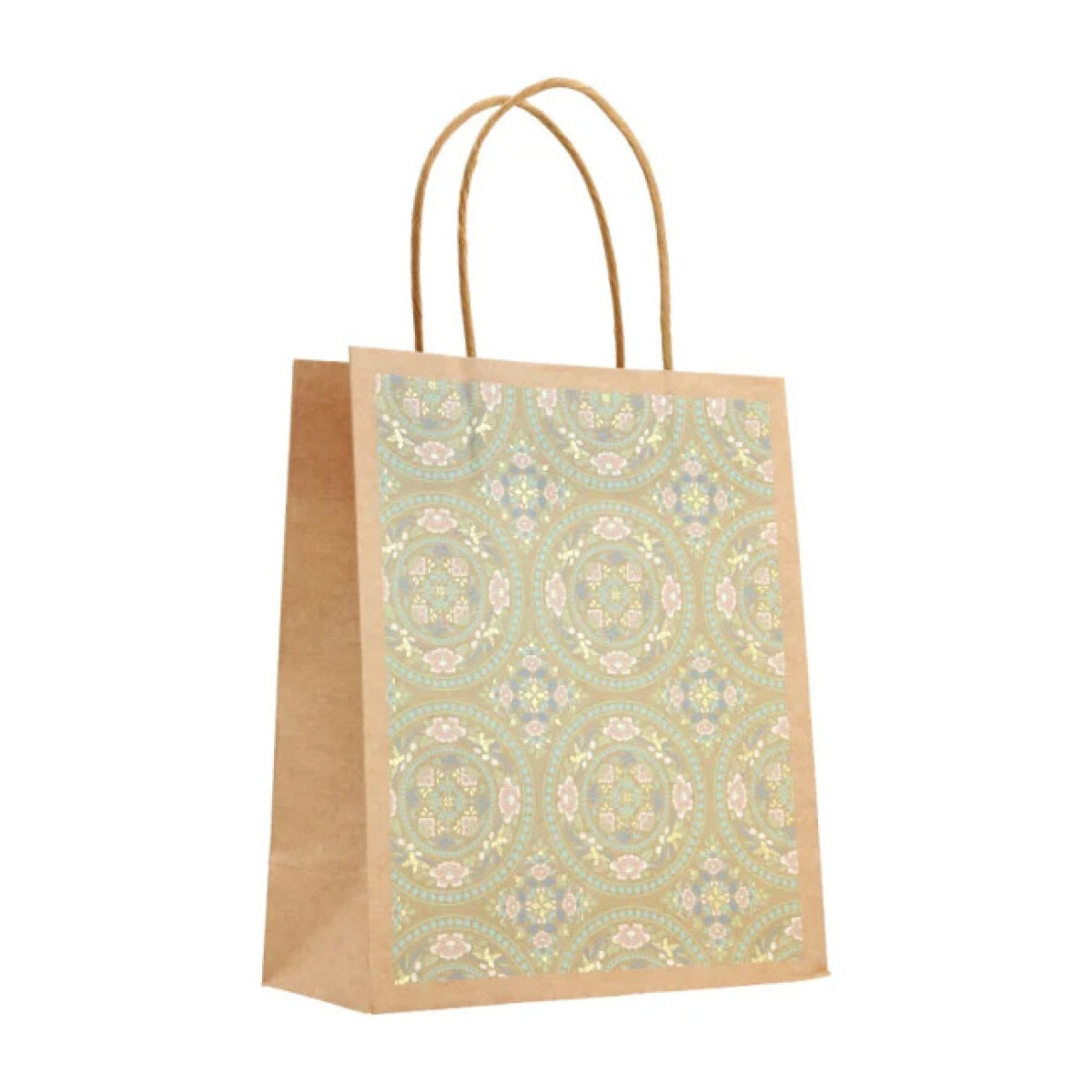 Bolsa de Regalo con Cordon Kraft Mosaico Grande - Diseño 1 