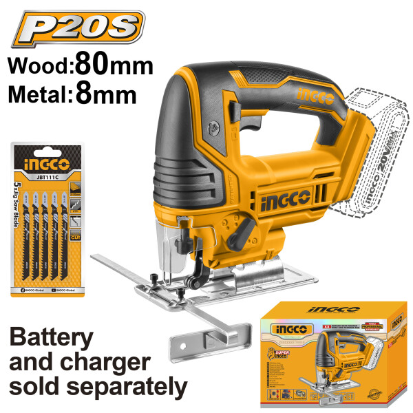 SIERRA CALADORA A BATERIA 20 VOLT LINEA P20S INGCO CJSLI8501 MULTI HERRAMIENTAS SIERRA CALADORA A BATERIA 20 VOLT LINEA P20S INGCO CJSLI8501 MULTI HERRAMIENTAS
