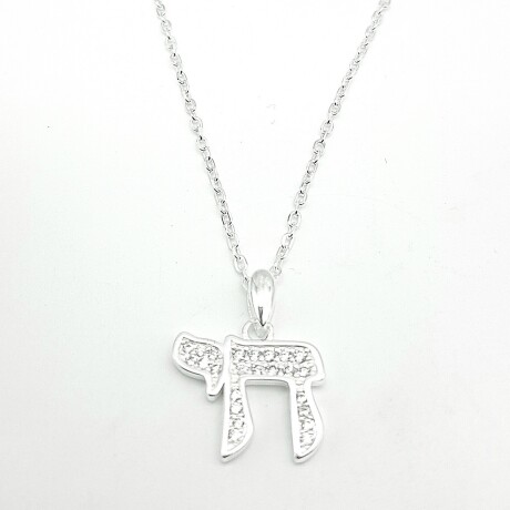 Conjunto de cadena forcet de plata 925 con dije de plata y circonias, JAI. Conjunto de cadena forcet de plata 925 con dije de plata y circonias, JAI.