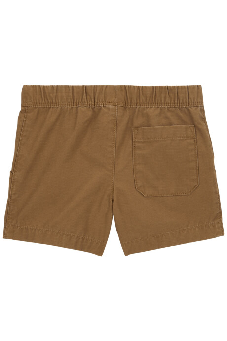 Short de lona, con cordón, marrón. Talles 2-5T Sin color