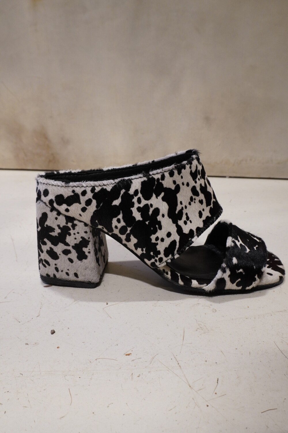 Firework Print Heels Crudo / Negro