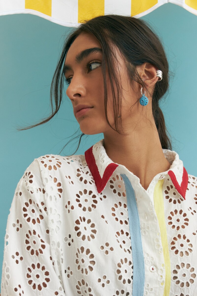 Aros dije multicolor vidrio plateado