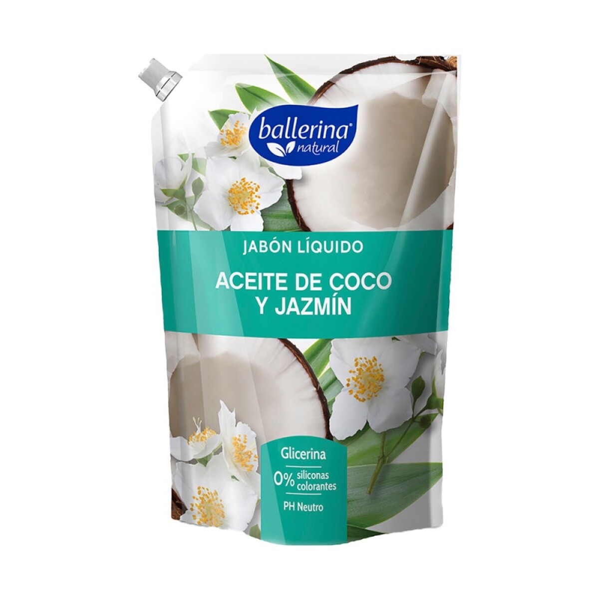 Ballerina Jabón líquido doypack 750ml - Aceite de Coco yJazmín 