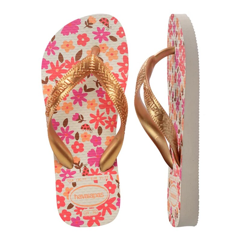 Sandalias Havaianas Kids Flores FC Niños Beige/dorado