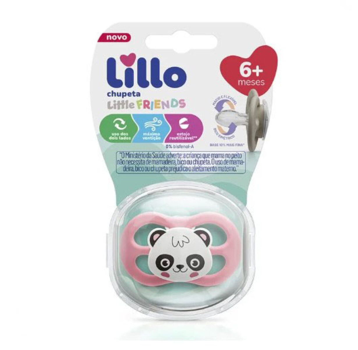 Lillo chupete Little Friends - Rosa Oso panda 6+m 