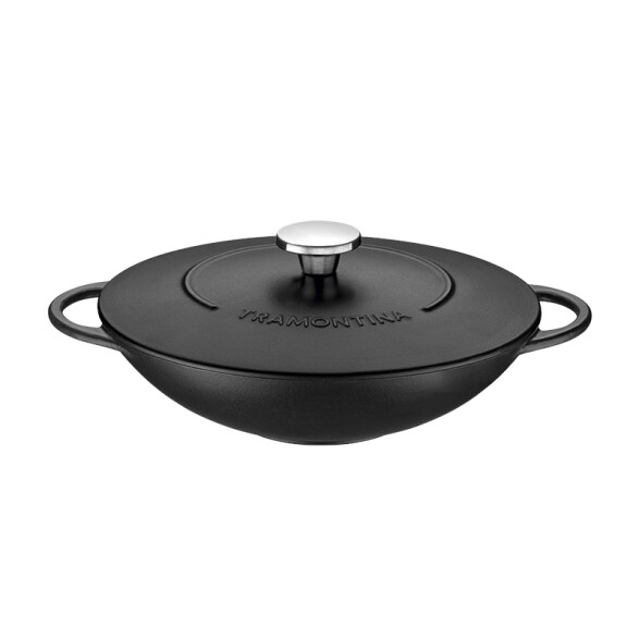 Olla wok con tapa Ø 32cm. - 5.0 lt. "TRENTO" -TRAMONTINA TR6097