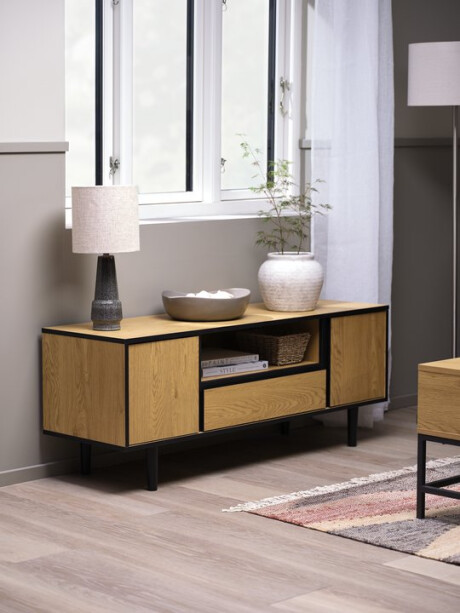 Mueble TV ODENSE 2 puertas 1 cajón roble/blanco Mueble TV ODENSE 2 puertas 1 cajón roble/blanco