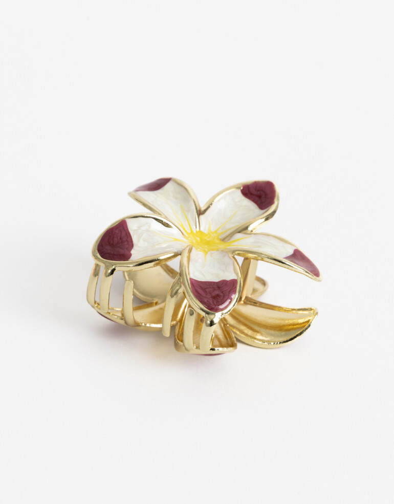 Broche Flores Broche Metálico Flor Hawaiana - Combinacion Multicolor