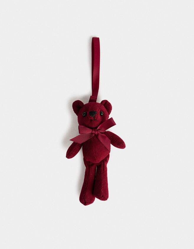 Llavero Peluche Llavero Y Charm Osito De Peluche - Rojo Burdeaux