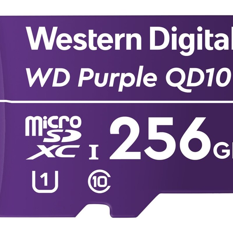 WD Purple SC QD101 WDD256G1P0C - Tarjeta de memoria flash - 256 GB - UHS-I U1 / Class10 - microSDXC UHS-I - púrpura WD Purple SC QD101 WDD256G1P0C - Tarjeta de memoria flash - 256 GB - UHS-I U1 / Class10 - microSDXC UHS-I - púrpura