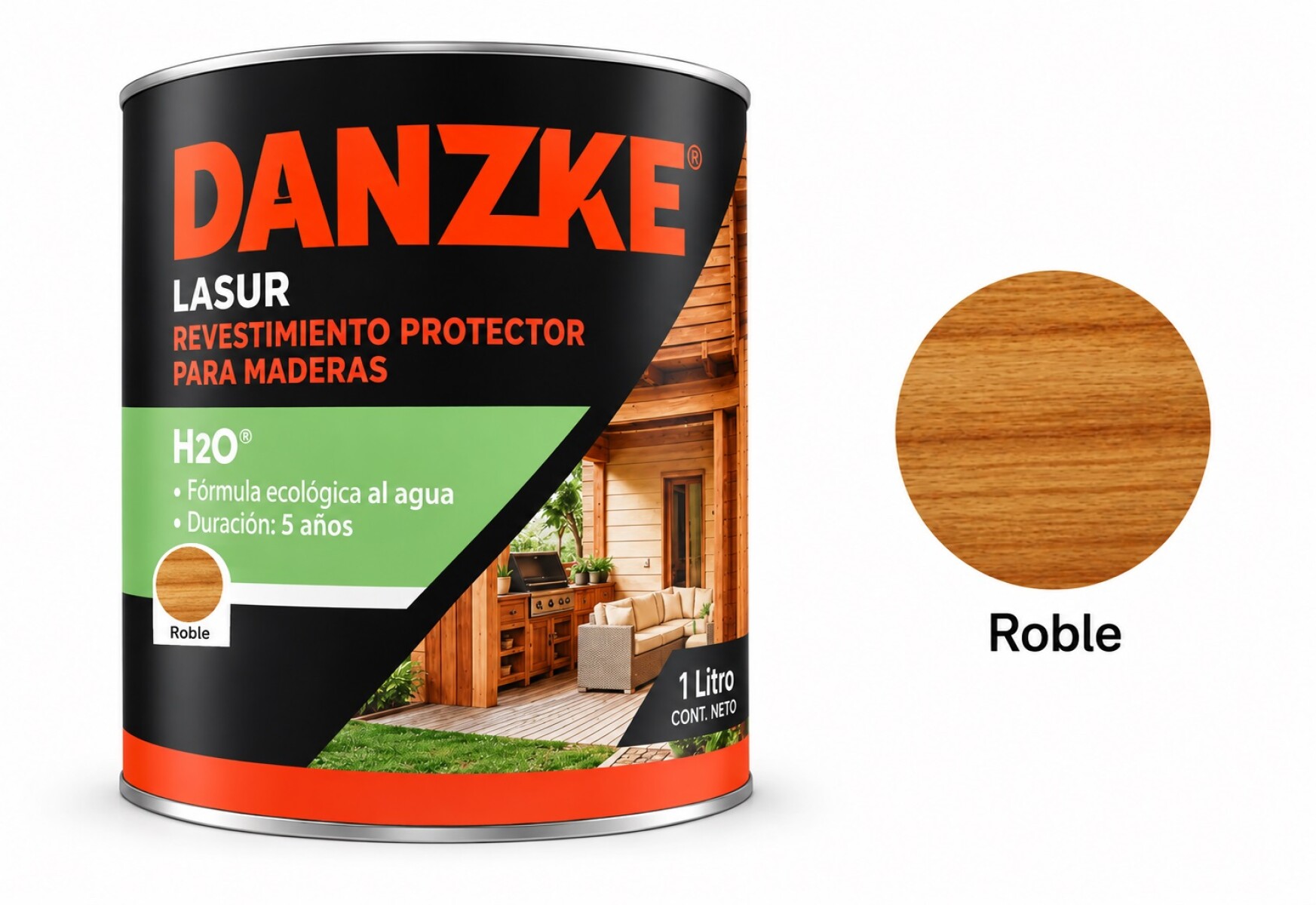 Danzke H2O Satinado 1l - Roble 