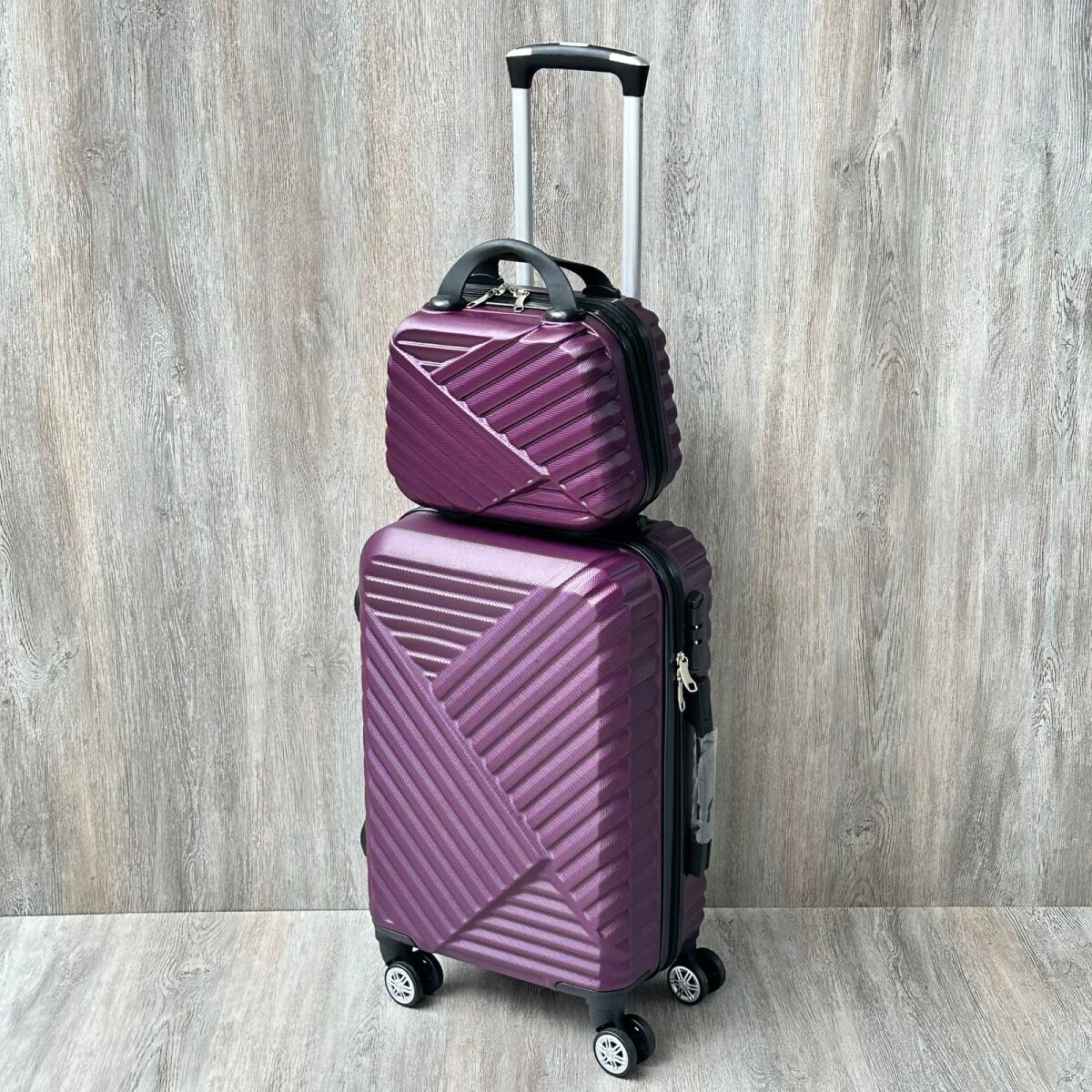 Set Valija Chica Carry On De Cabina + Neceser Beauty Rígido 