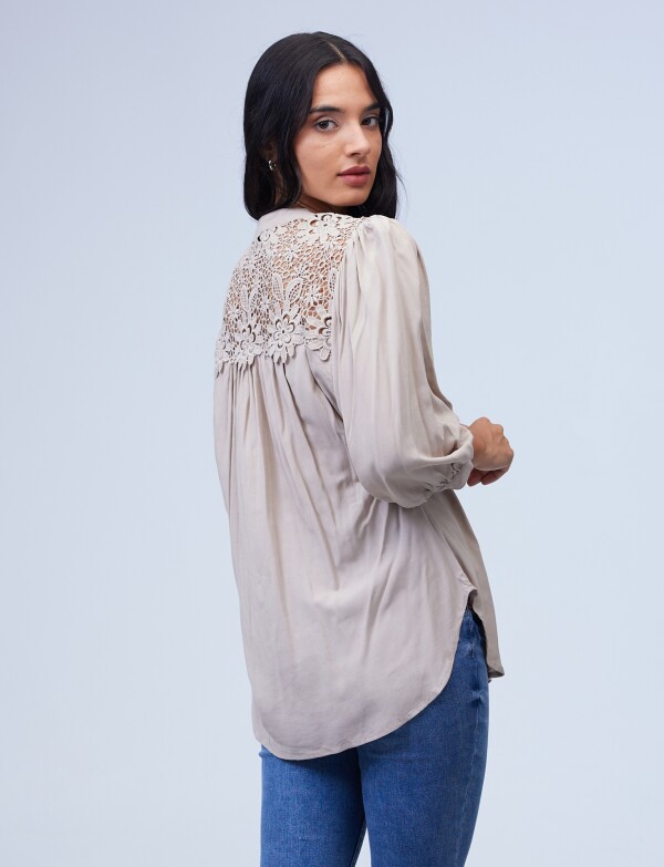 Blusa Crochet KHAKI