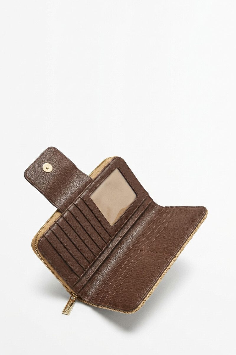 Billetera rafia chocolate