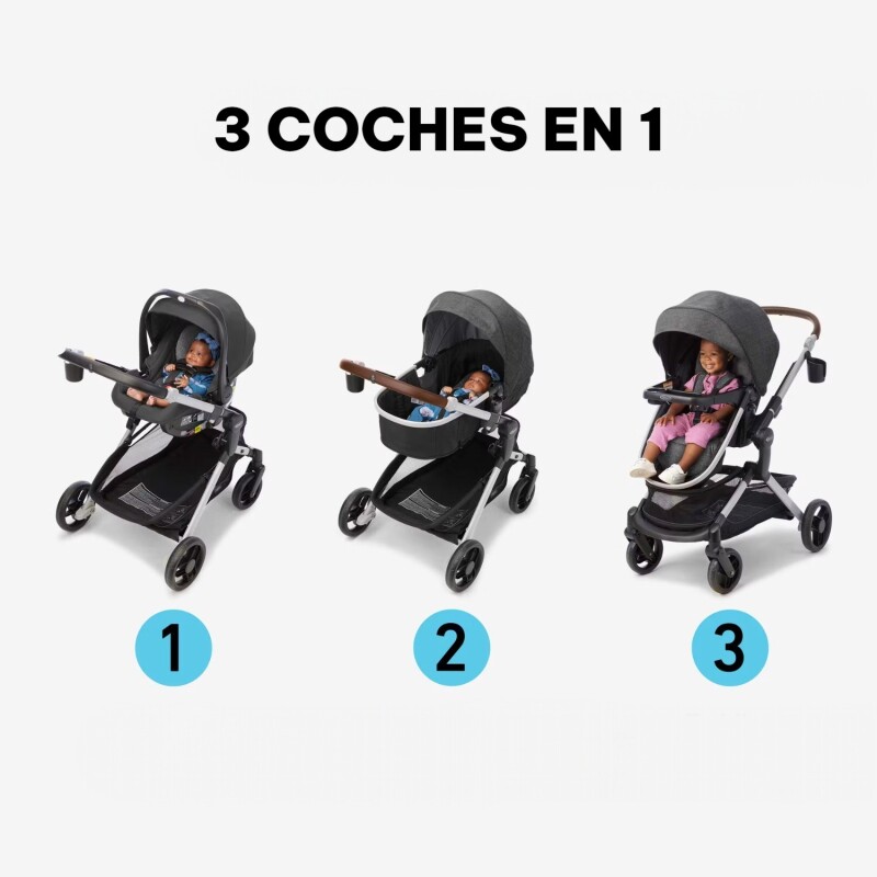 Travel System MODES NEST DLX asiento 2 en 1 con babysilla y base Travel System MODES NEST DLX asiento 2 en 1 con babysilla y base