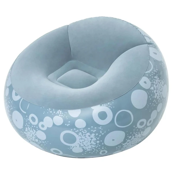 Puff Inflable Sillón Asiento Respaldo Bestway Silla Grande Variante Color Azul