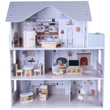 Sarah Doll House, Casita de Muñecas Extra Grande incluye 11 muebles y 4 accesorios Sarah Doll House, Casita de Muñecas Extra Grande incluye 11 muebles y 4 accesorios