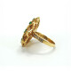 Anillo Moderno, Oro Amarillo 18K , Diamantes Y Esmeralda. Anillo Moderno, Oro Amarillo 18K , Diamantes Y Esmeralda.