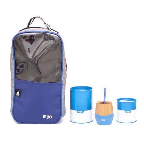 Bolso matero Gris con azul Sc