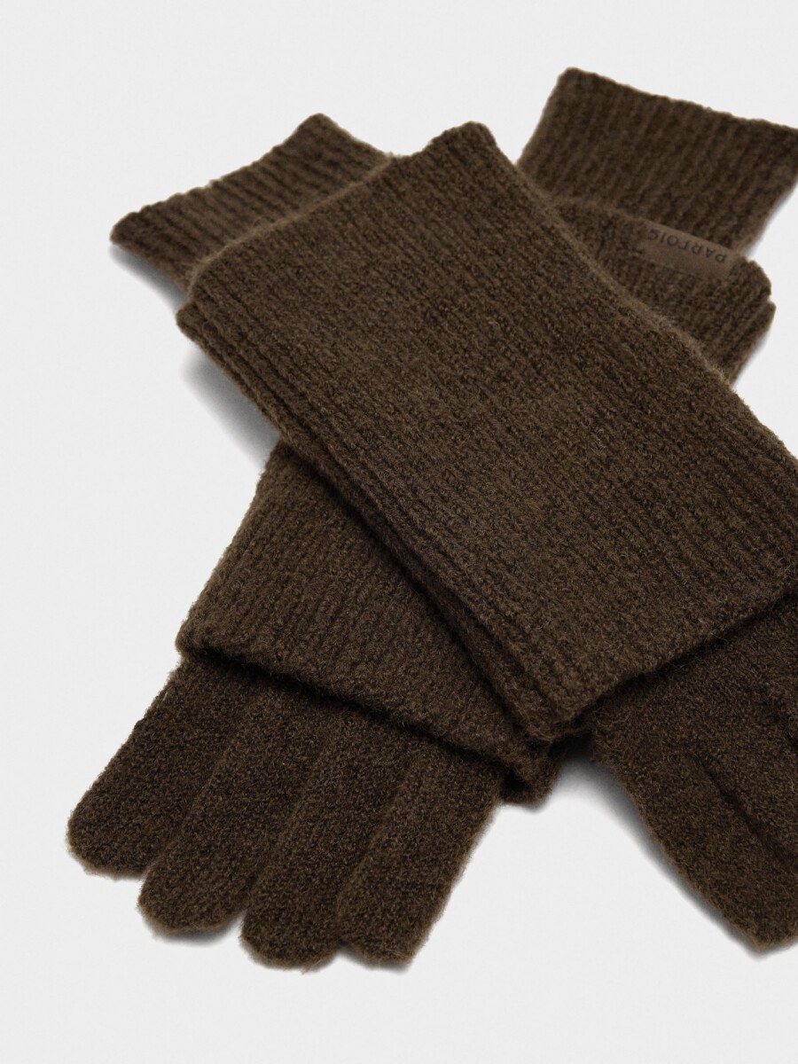 Guantes De Punto caqui