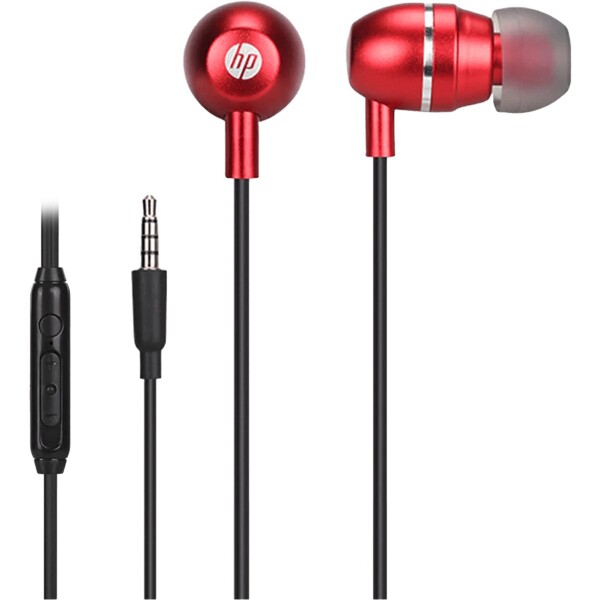 Auriculares Cableado Hp In Ear Microfono Celular Jack 3.5 mm Variante Color Rojo
