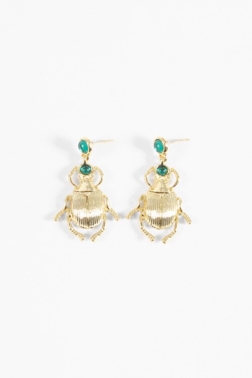 Caravanas escarabajo dorado