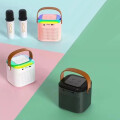 Mini Parlante Inalambrico Con 2 Microfonos Rosa