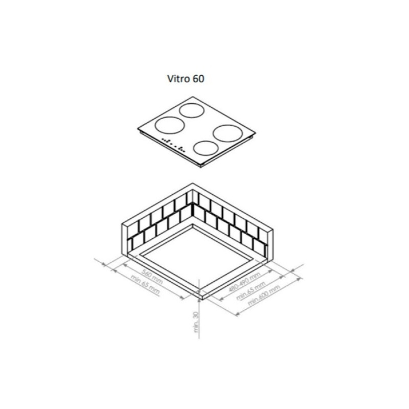 Anafe vitrocerámico Panavox 4 zonas Anafe vitrocerámico Panavox 4 zonas
