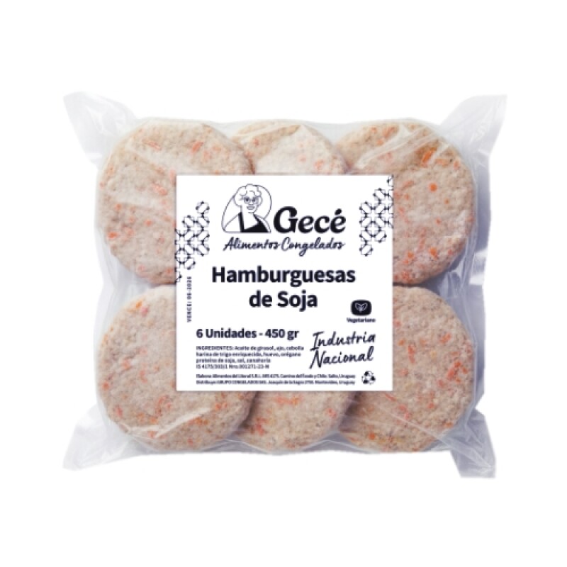 Hamburguesa de Soja Gecé - 6 ud. - 450 g Hamburguesa de Soja Gecé - 6 ud. - 450 g