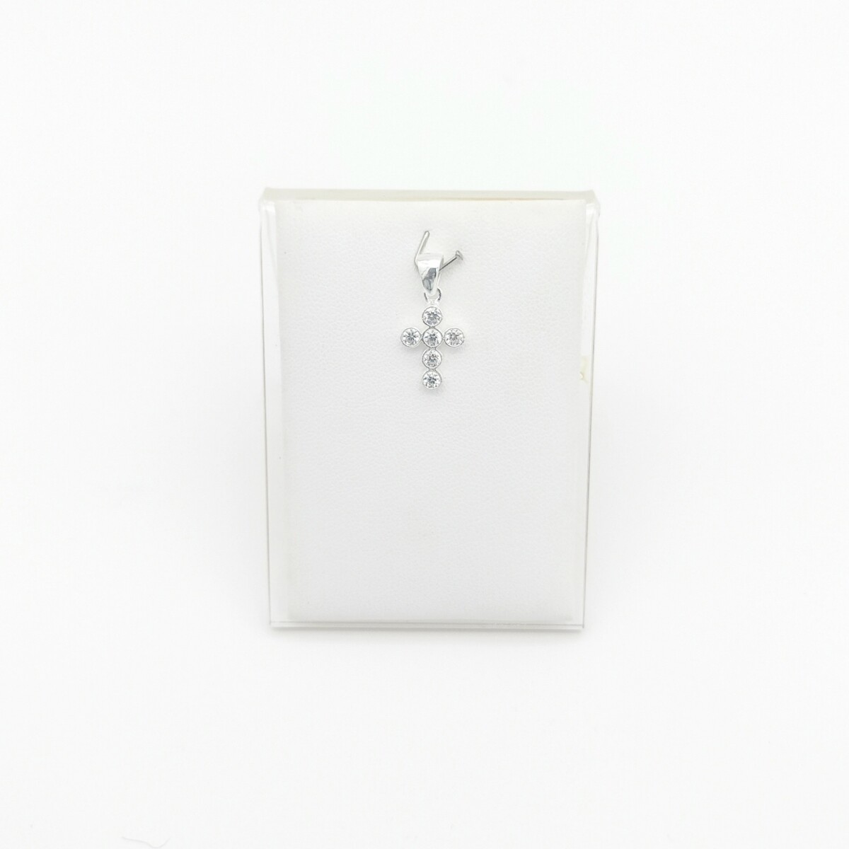 Cruz de plata 925 con circonias. 