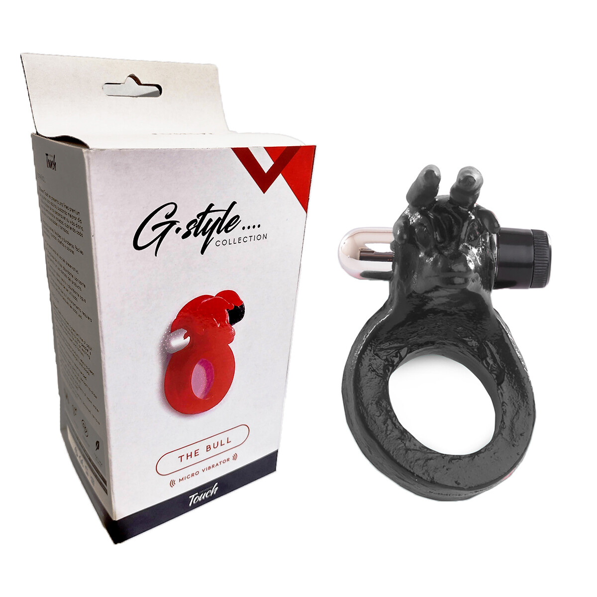 Anillo Estimulador "El Torito" Con Micro Vibro - Negro 