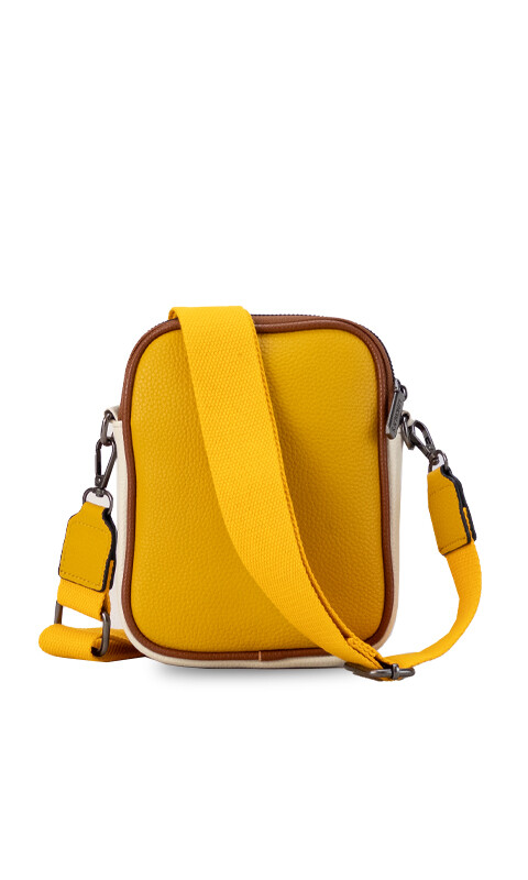 PHONEBAG / PORTA CELULAR GIONA MOSTAZA MANTECA Y HABANO