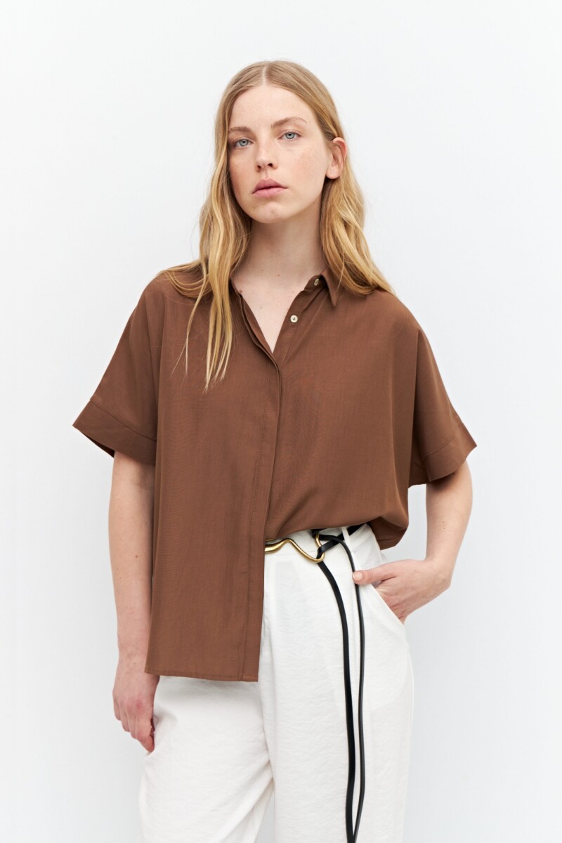 Camisa manga corta chocolate