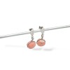 Caravanas colgante circulo-Plata 925-Piedra Rodocrosita -CA3384 Conpiedra