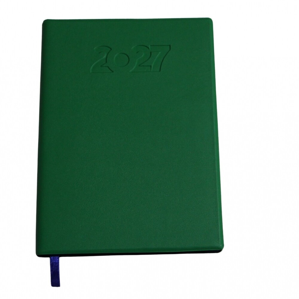 AGENDA ABEZETA 211 CLASICA MEDIUM TAPA FUNDA SEMANA A LA VISTA COLOR VERDE OSCURO