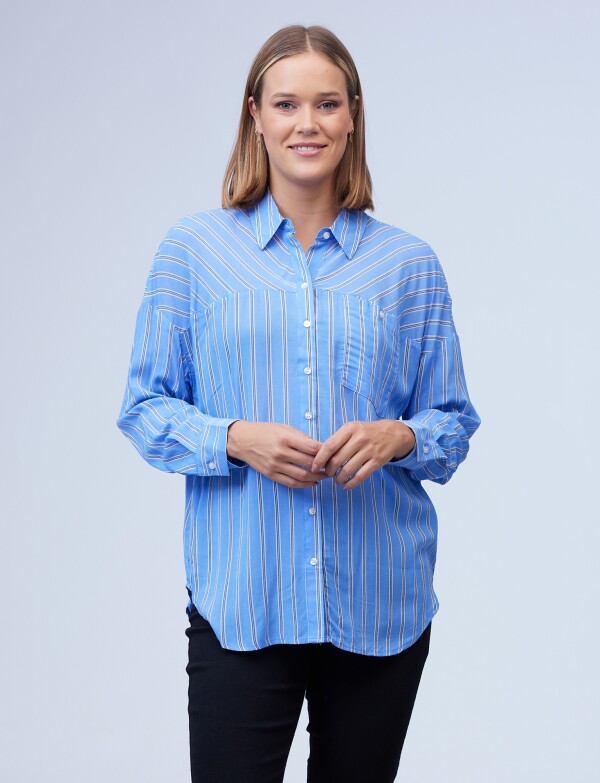 Camisa Lineas AZUL/MULTI