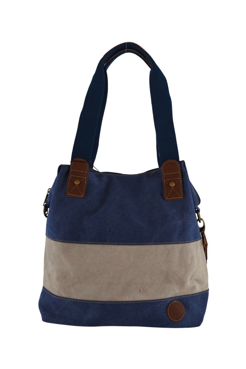 Bolso cartera lona azul