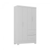 Ropero Primordial Max 4 Puertas 2 Cajones Blanco