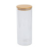 Recipiente vidrio tapa de madera 100*250mm N/a