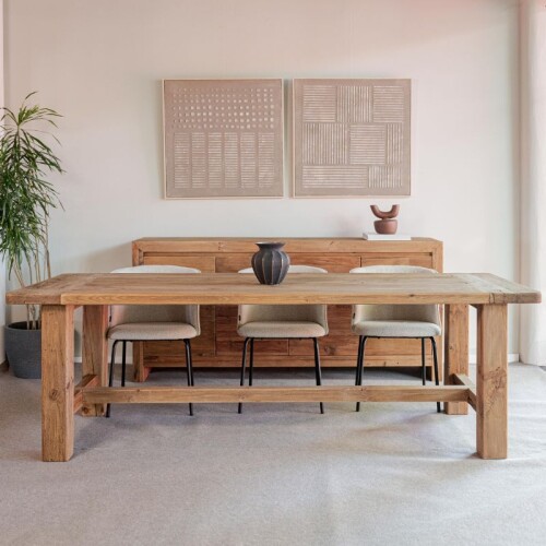 Mesa de Comedor Romana / Madera Reciclada Mesa de Comedor Romana / Madera Reciclada
