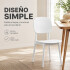Silla Comedor ComboHome Visby Blanca Diseño Moderno Calidad Blanco 1