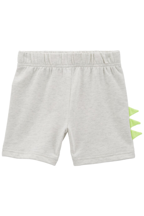 Set dos piezas de algodón, short y remera diseño dino Sin color