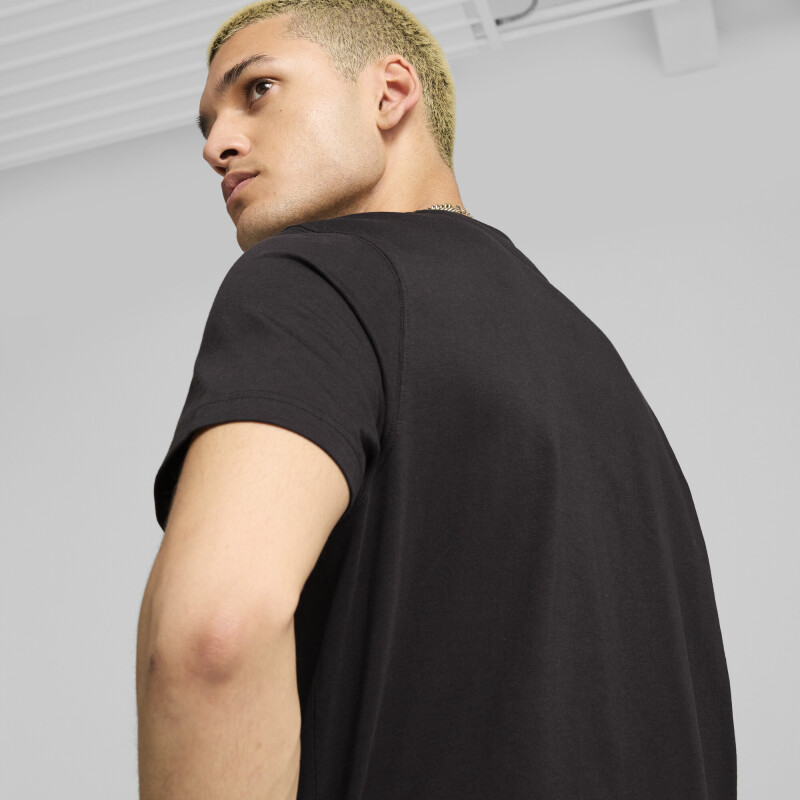 Remera Puma Squad Small Graphic Tee de Hombre - 681792 01 Negro