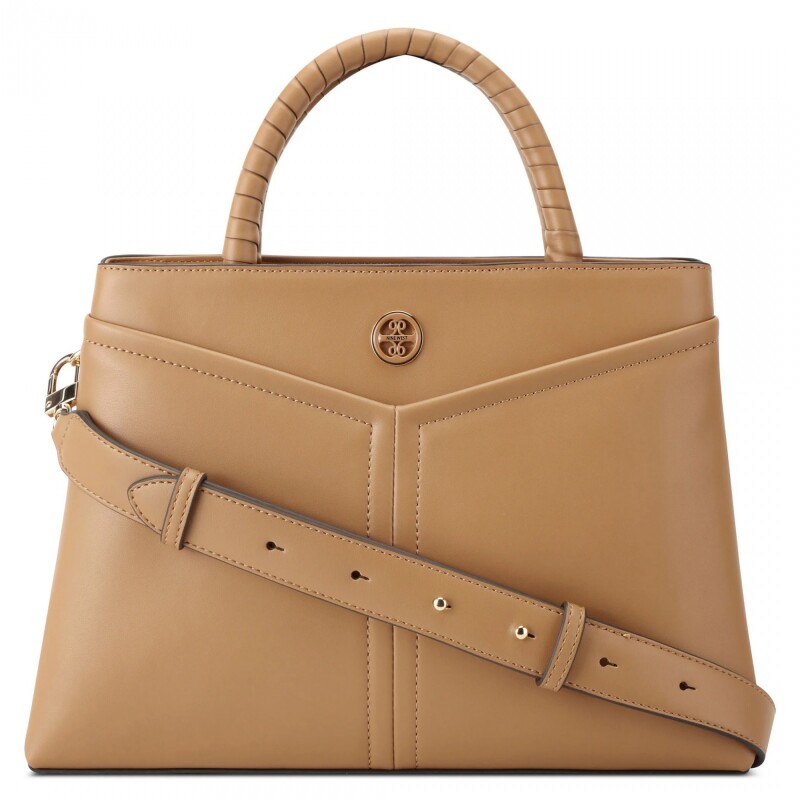 Satchel Handbag Erina 2 Comp Dark Camel